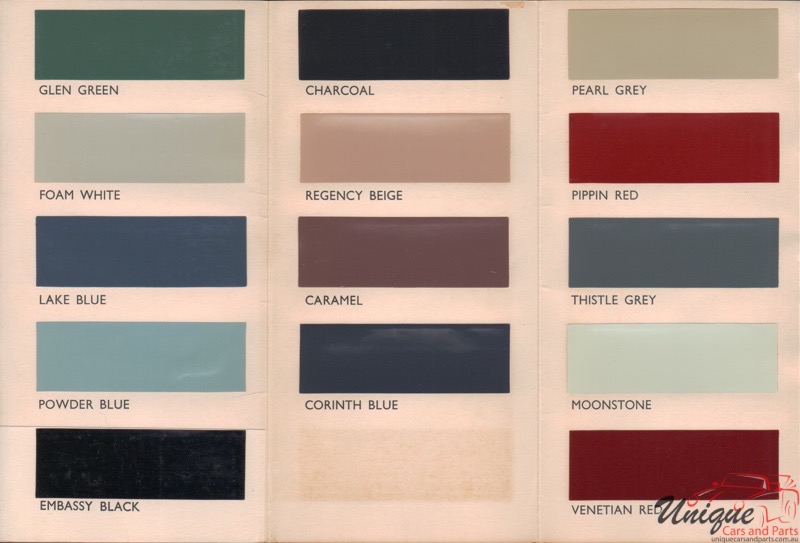1963 Hillman Paint Charts Corporate 1